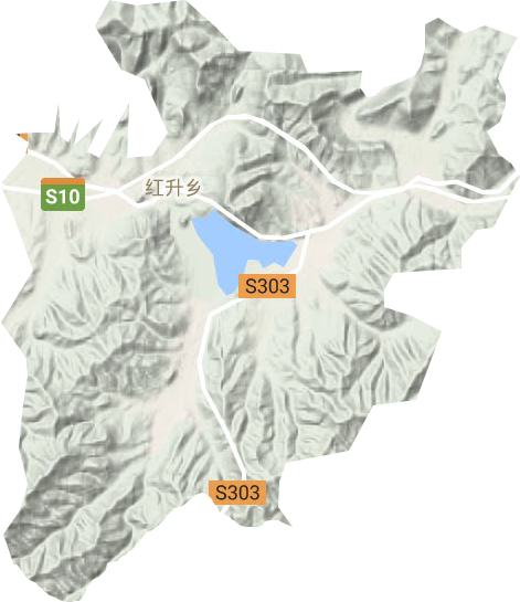 红升乡地形地图