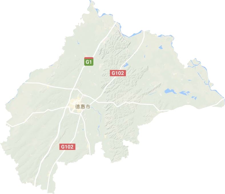 德惠市地形地图