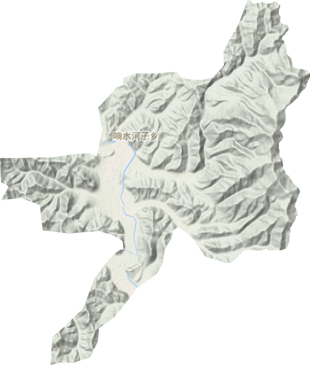 响水河子乡地形地图
