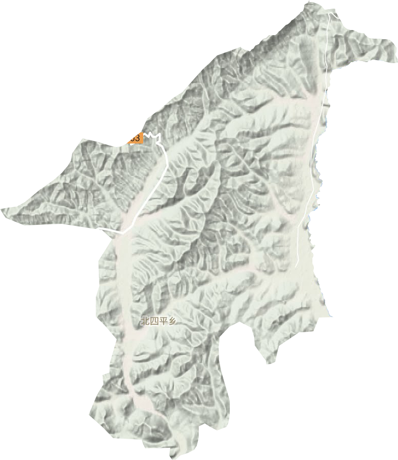 北四平乡地形地图