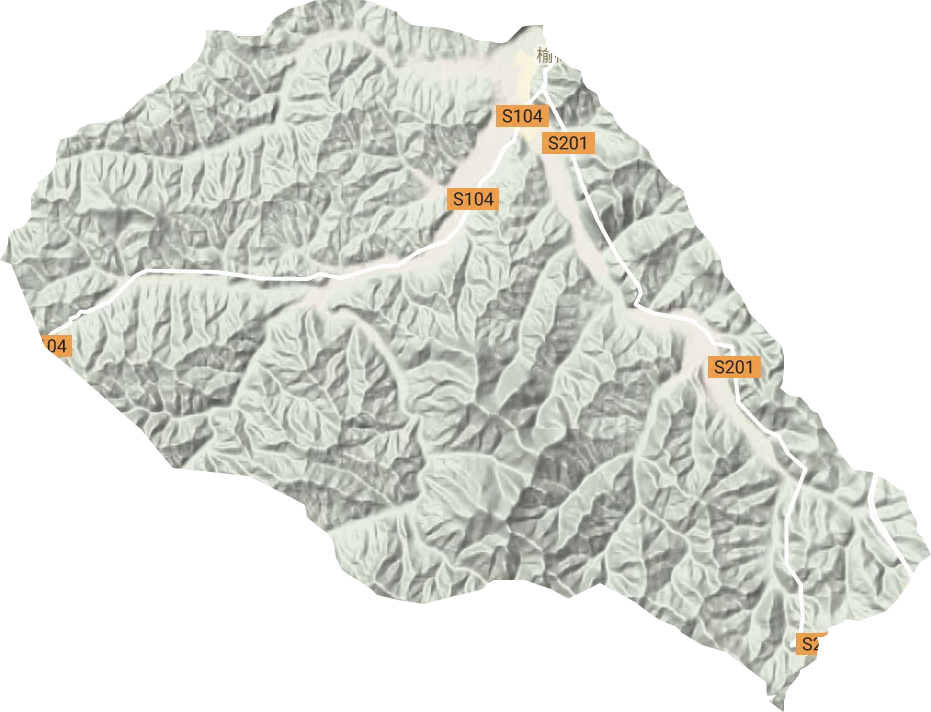 榆树乡地形地图