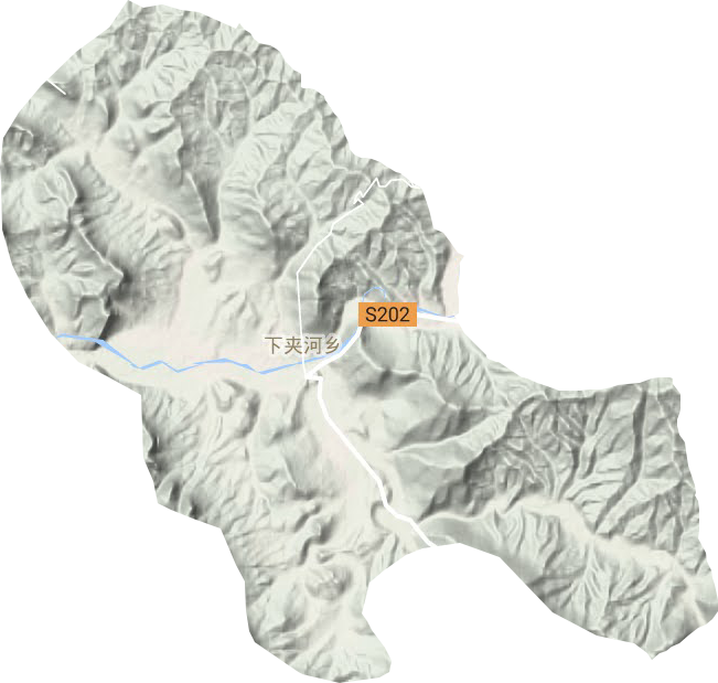 下夹河乡地形地图