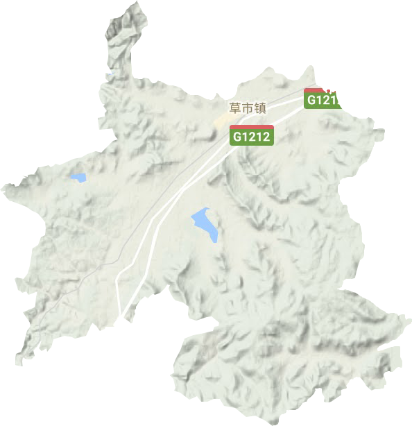 草市镇地形地图