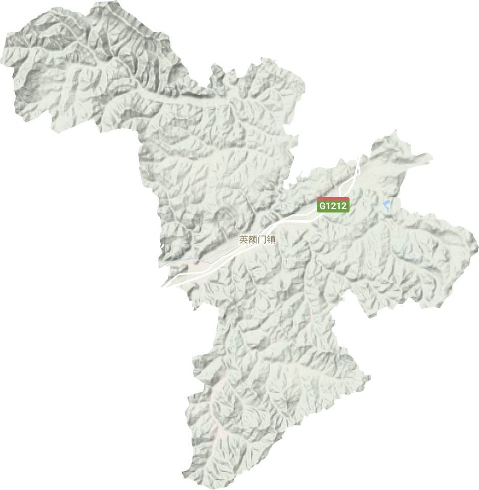 英额门镇地形地图