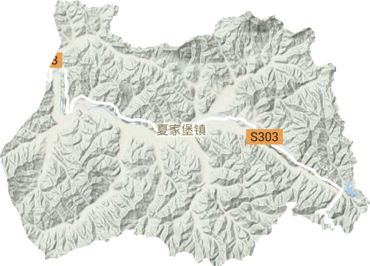 夏家堡镇地形地图