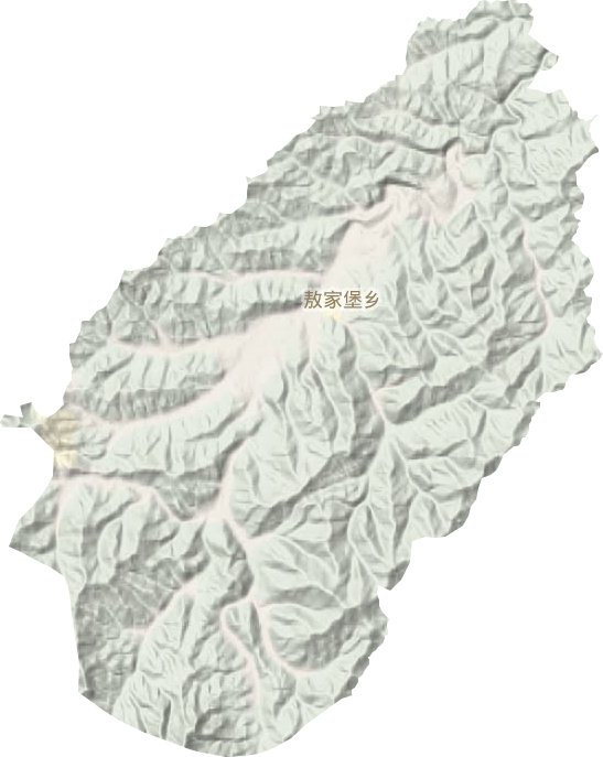 敖家堡乡地形地图