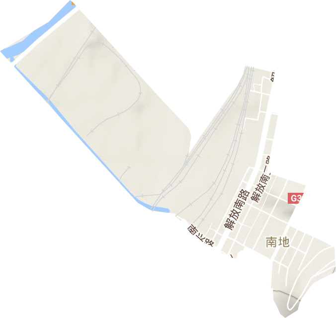 南地街道地形地图