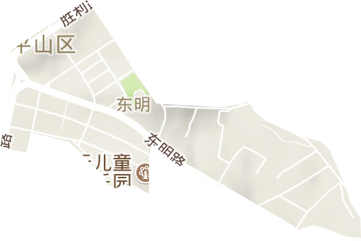 东明街道地形地图