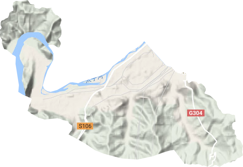 千金街道地形地图