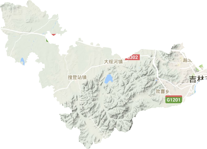 船营区地形地图
