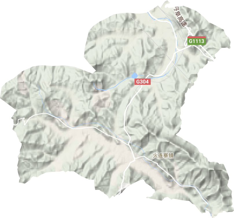 火连寨街道地形地图