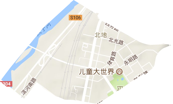 北地街道地形地图