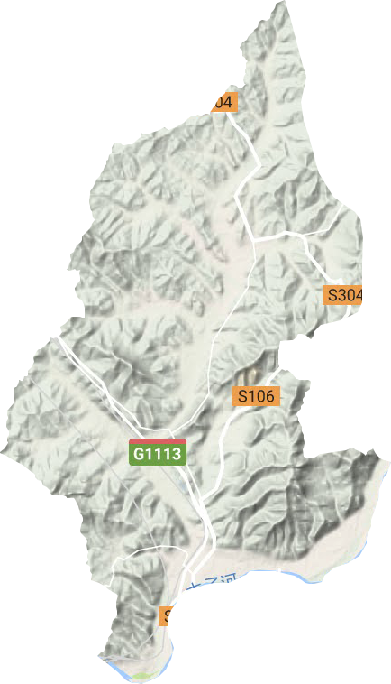 高台子街道地形地图