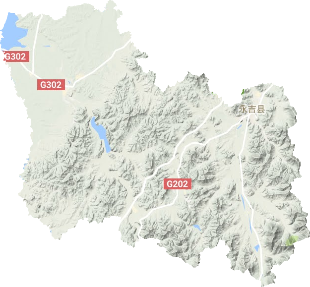 永吉县地形地图