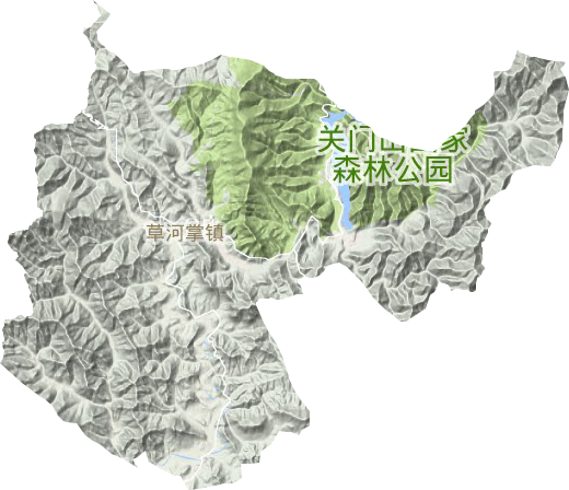 草河掌镇地形地图