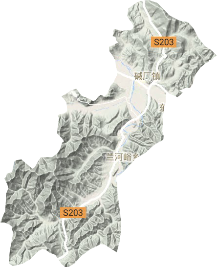 碱厂镇地形地图