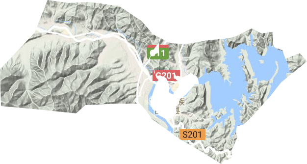 桓仁镇地形地图