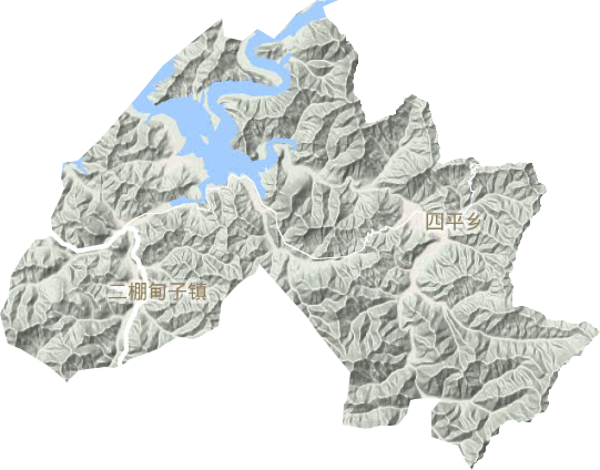 二棚甸子镇地形地图