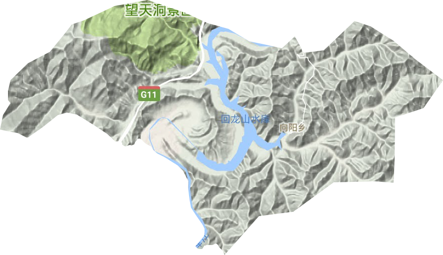 向阳乡地形地图