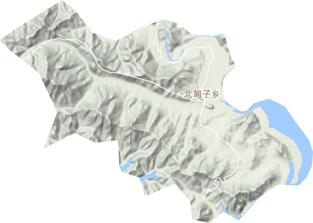 北甸子乡地形地图