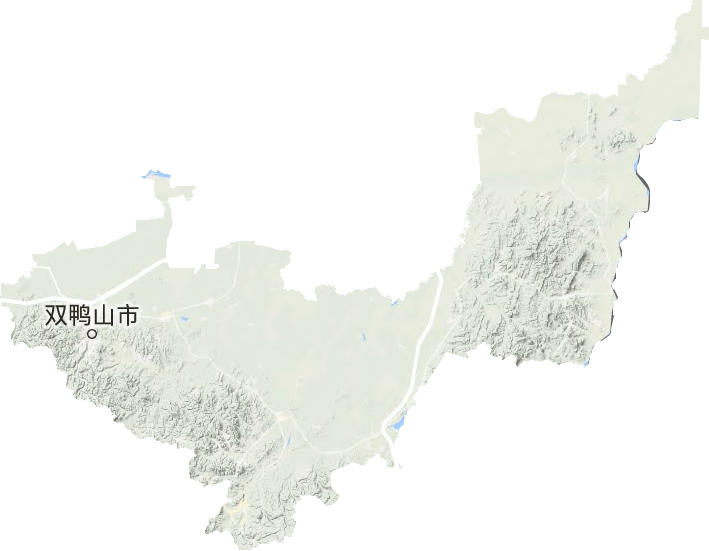 双鸭山市地形地图