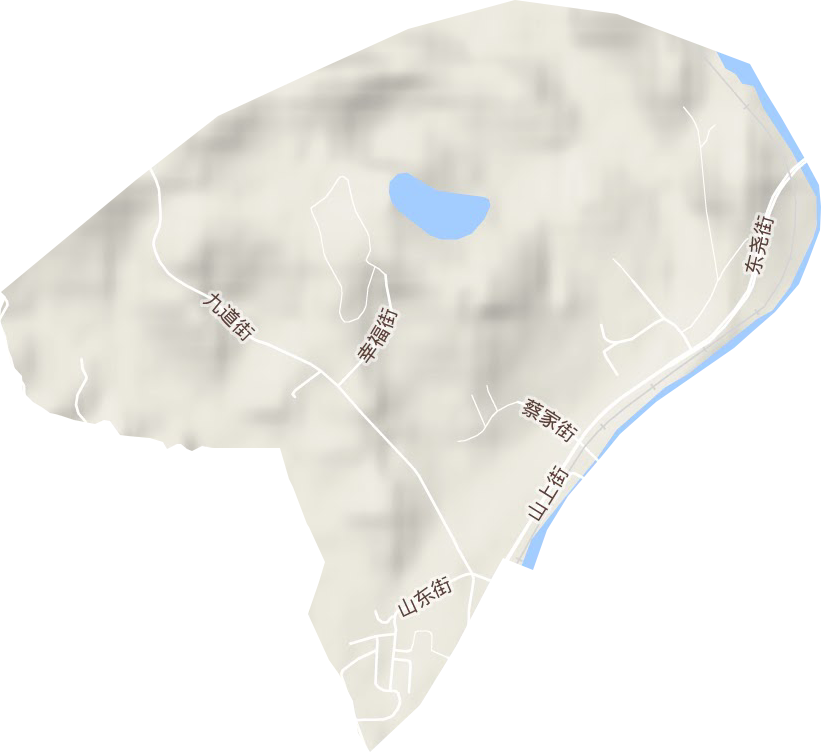 九道街道地形地图