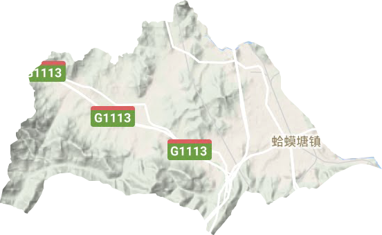 金山镇地形地图