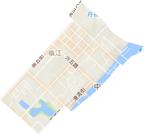 临江街道地形地图