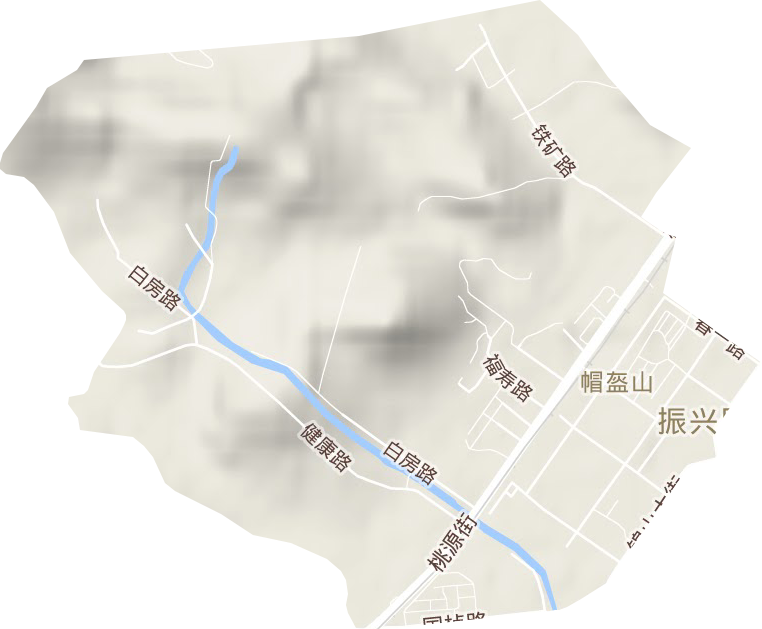 帽盔山街道地形地图