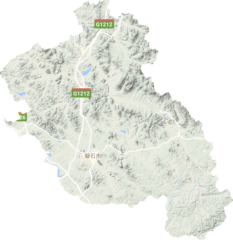 磐石市地形地图