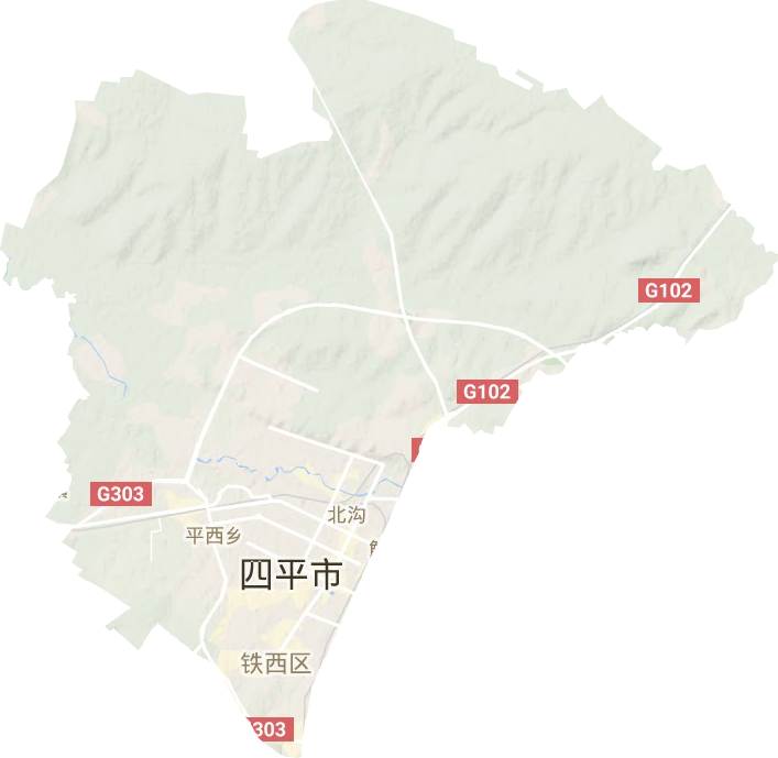 铁西区地形地图