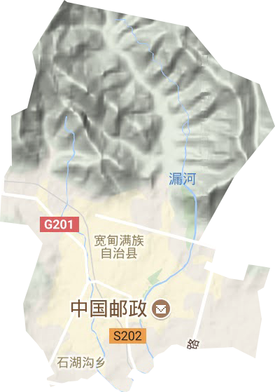 宽甸镇地形地图