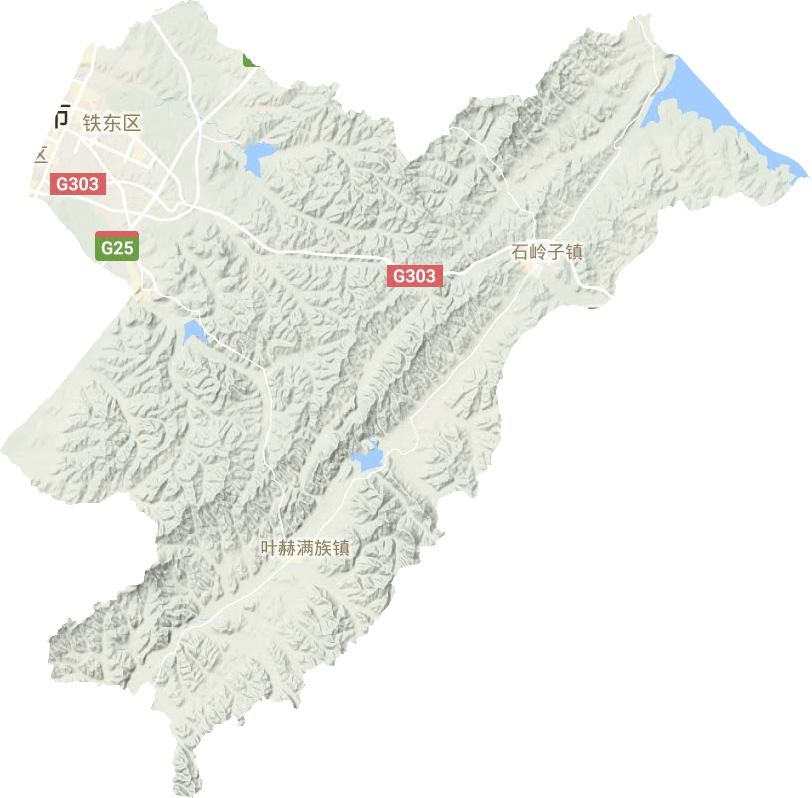 铁东区地形地图