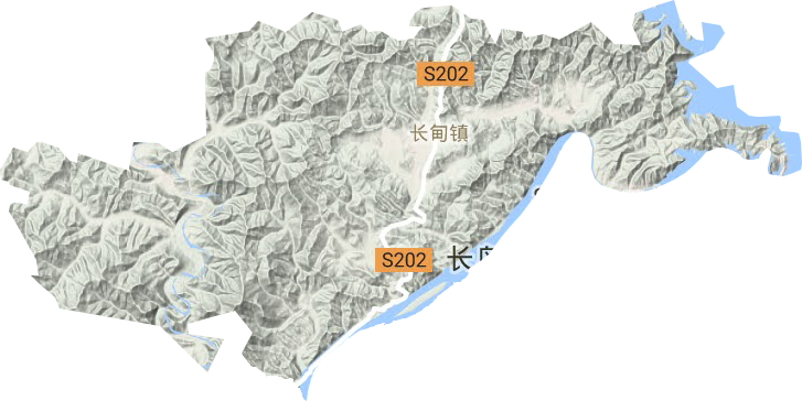 长甸镇地形地图