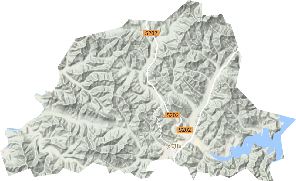 永甸镇地形地图