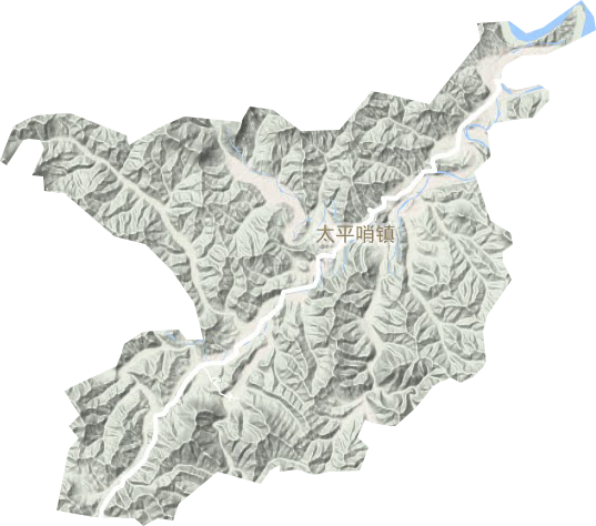 太平哨镇地形地图