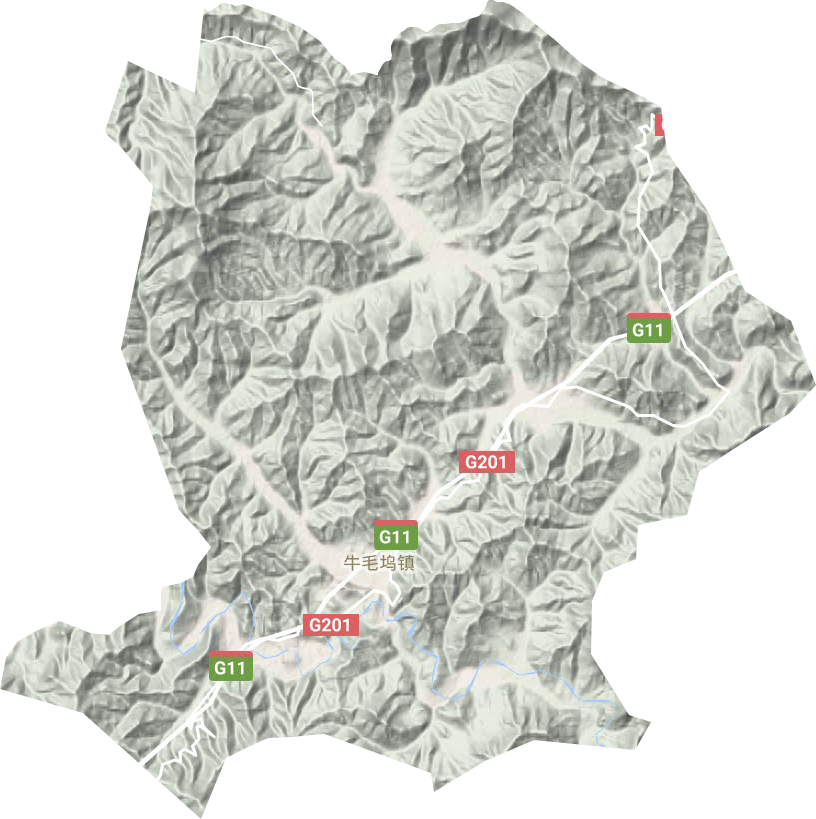 牛毛坞镇地形地图