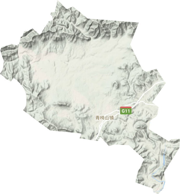青椅山镇地形地图