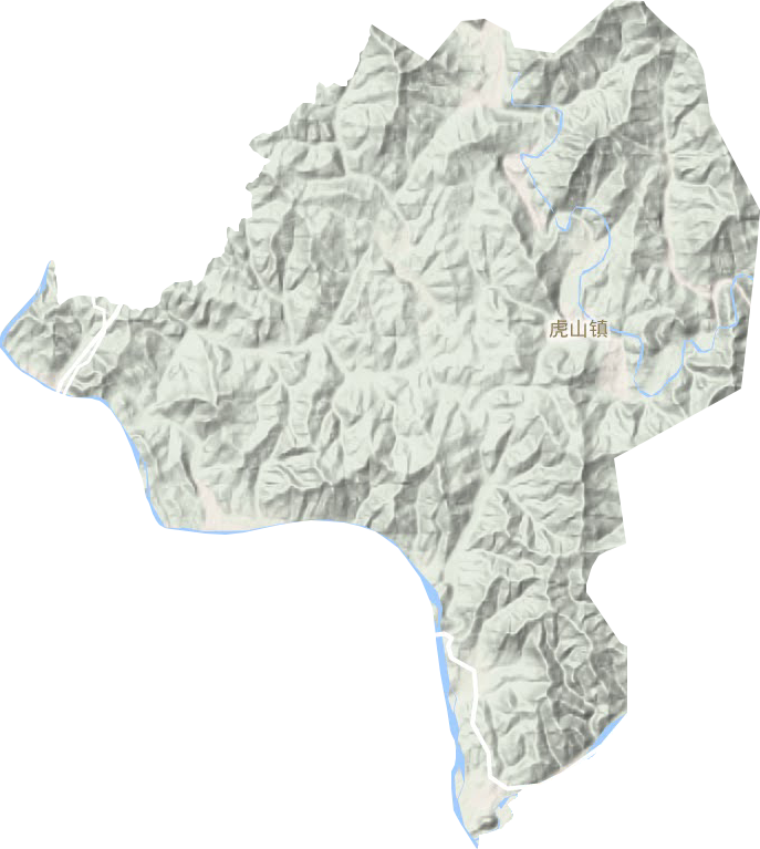 虎山镇地形地图