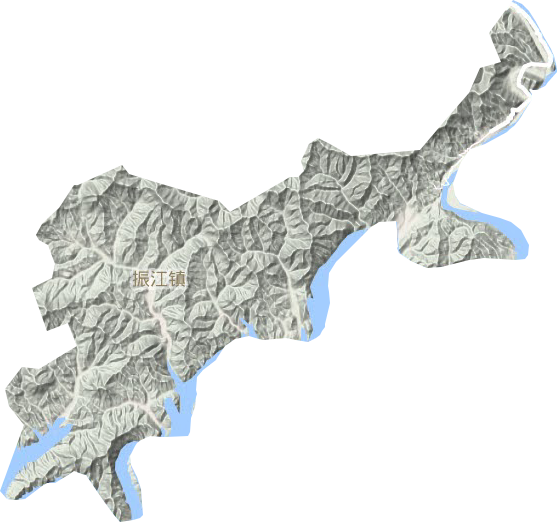 振江镇地形地图