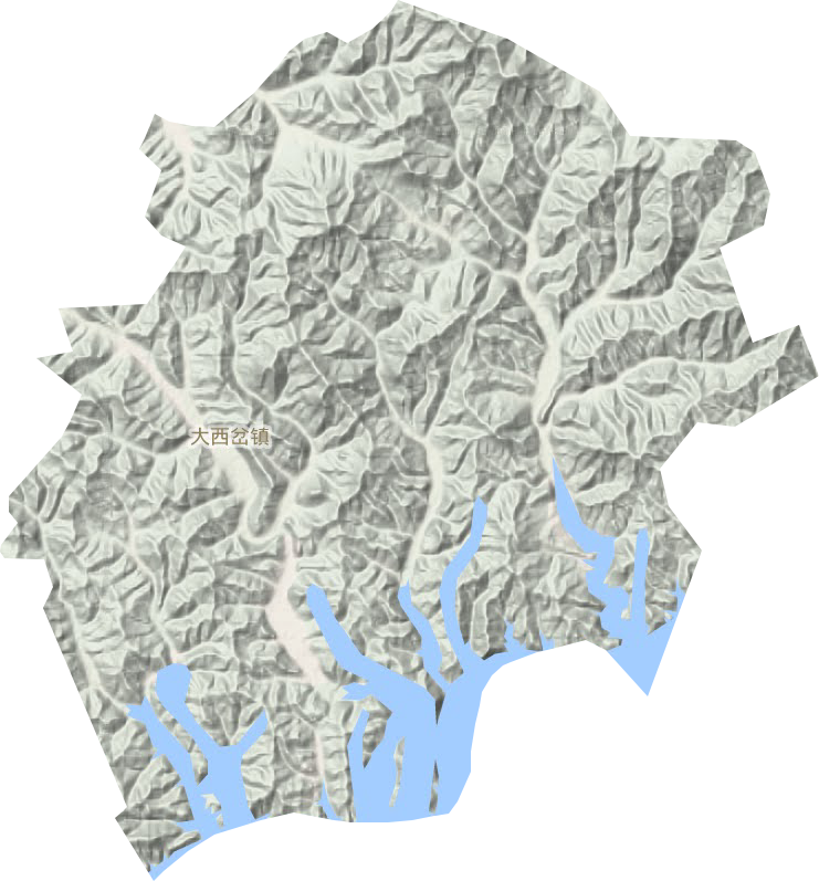 大西岔镇地形地图