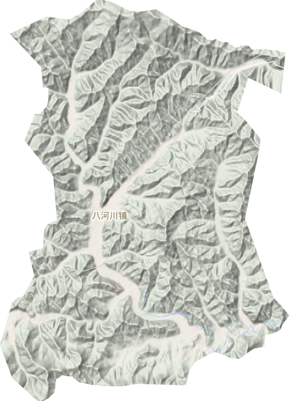 八河川镇地形地图