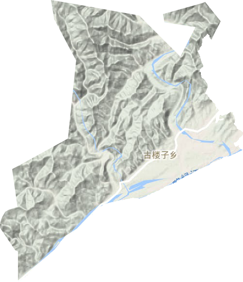 古楼子乡地形地图