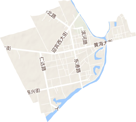 大东街道地形地图