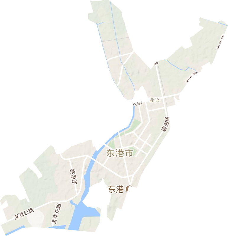 新兴街道地形地图