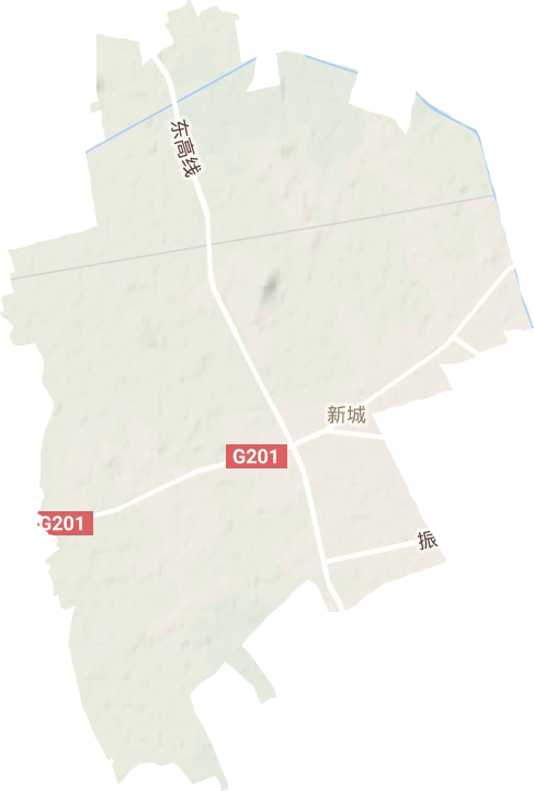 新城街道地形地图
