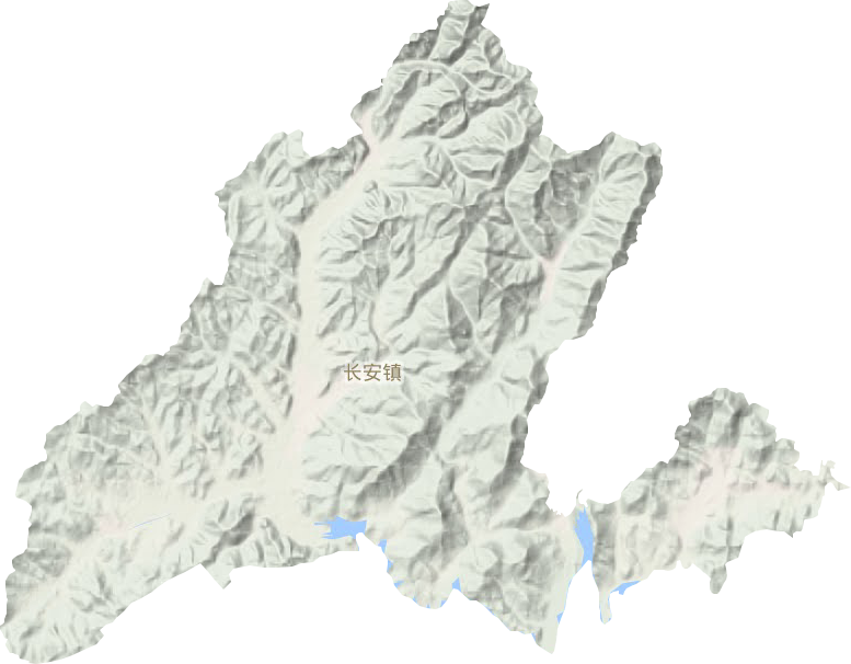 长安镇地形地图