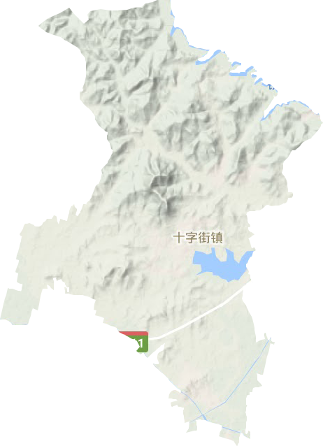 十字街镇地形地图