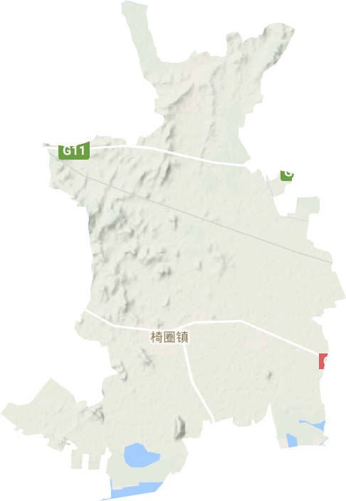 椅圈镇地形地图