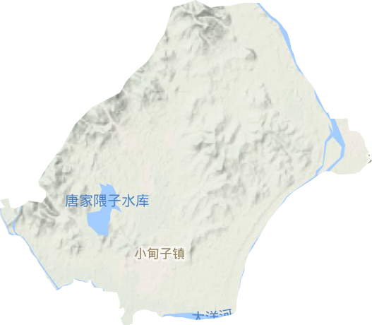 小甸子镇地形地图